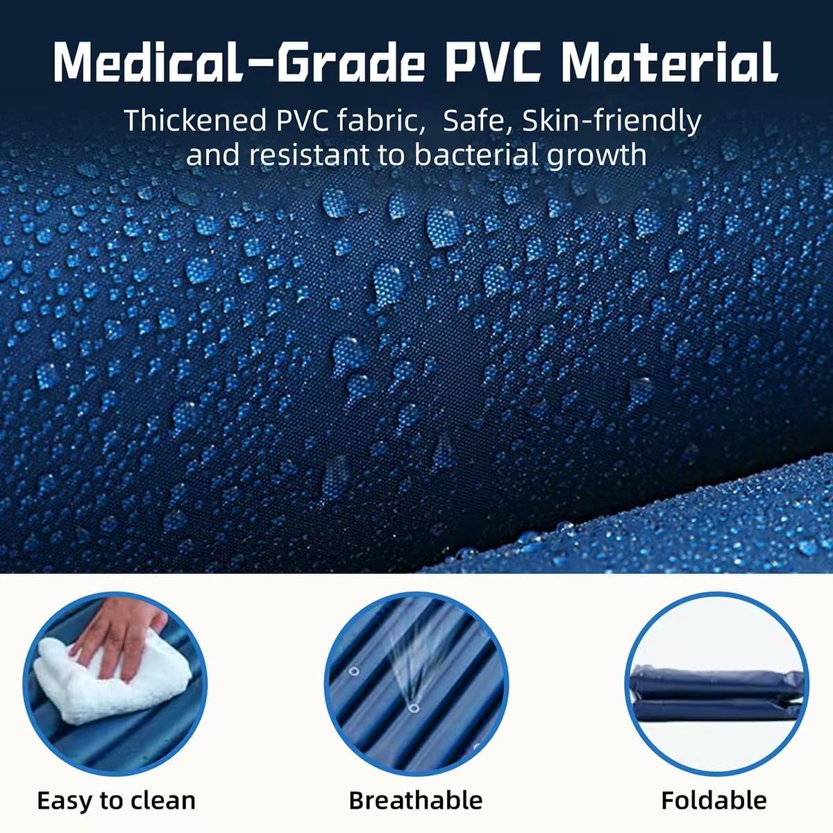 Alternating Air Pressure Mattress Pad 37''x 79'', Inflatable Bed Sore Prevention Cushion with Toilet Hole & Quiet Pump for Elderly Bedridden Patients Ulcer Sore Relief, Fits Hospital & Home Bed