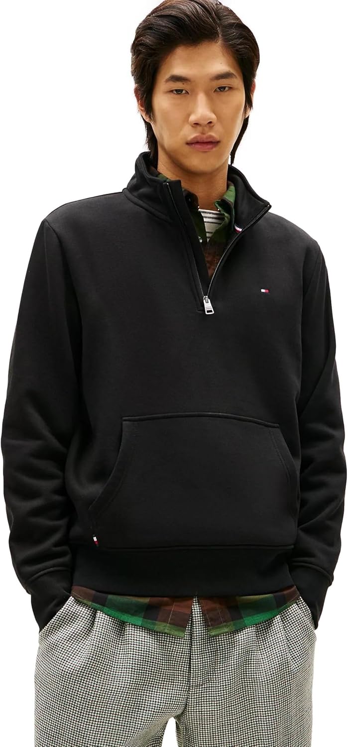 Tommy Hilfiger Men's Iconic Flag Logo Quarter-Zip Sweatshirt Collection 2025