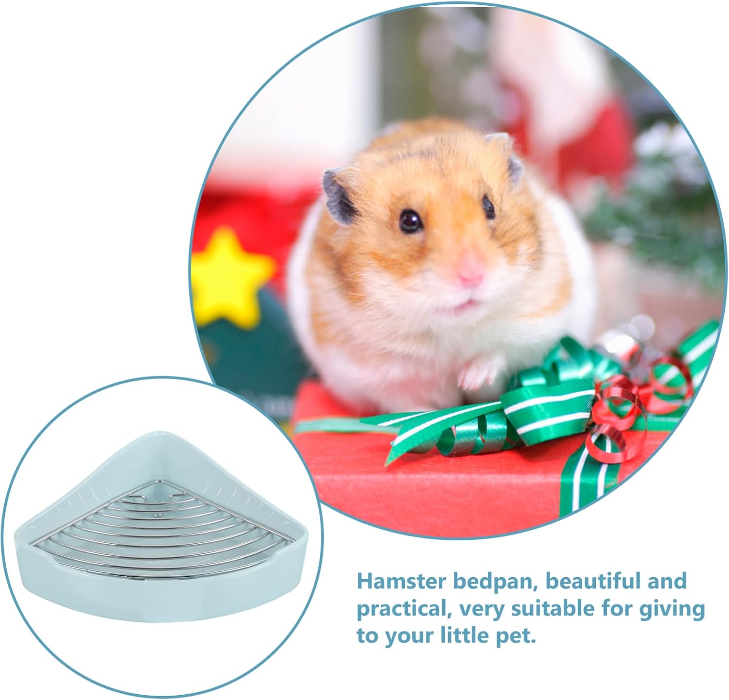 YARNOW Pet Potty Rabbit Litter Box Guinea Pig Trainer Toilet Ceramic Triangle Litter Pan for Small Animals