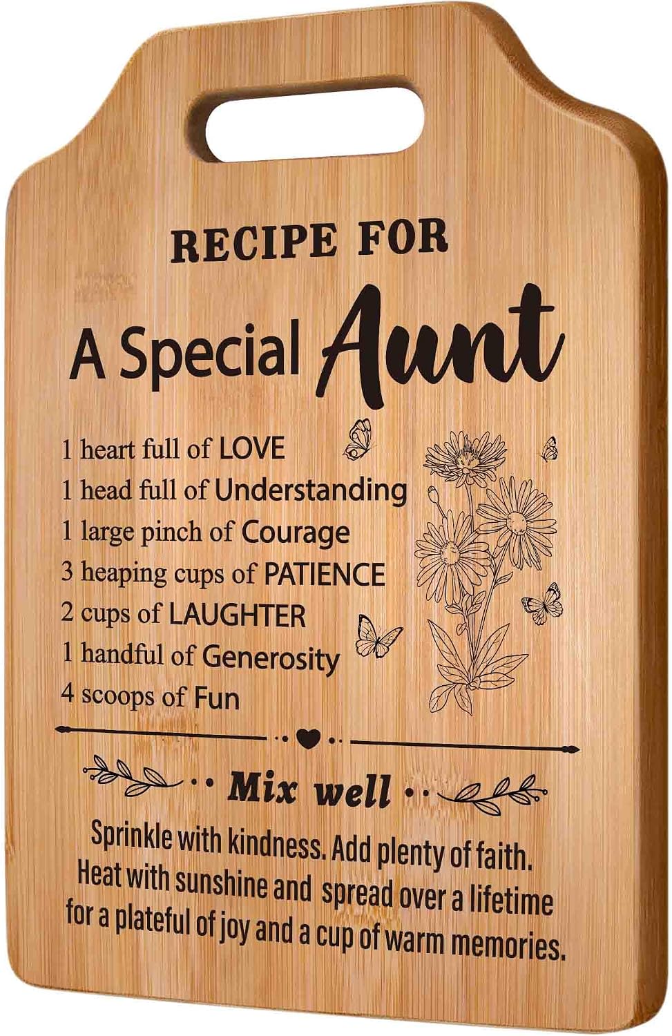 Friend Gifts for Women, Best Friend Birthday Gifts for Women, Recipe Cutting Board for Friendship