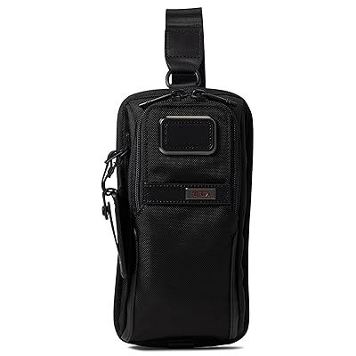 Tumi Compact Sling Handbags Black, Leather/Ballistic Nylon
