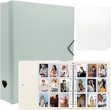 A4 Kpop Photocard Binder with 25 Pages 9 Pocket, 2x3 inch Kpop Photocard Holder Book, Photo Album for Fujifilm Instax Mini Camera Polaroid Printer Photo Film Mint