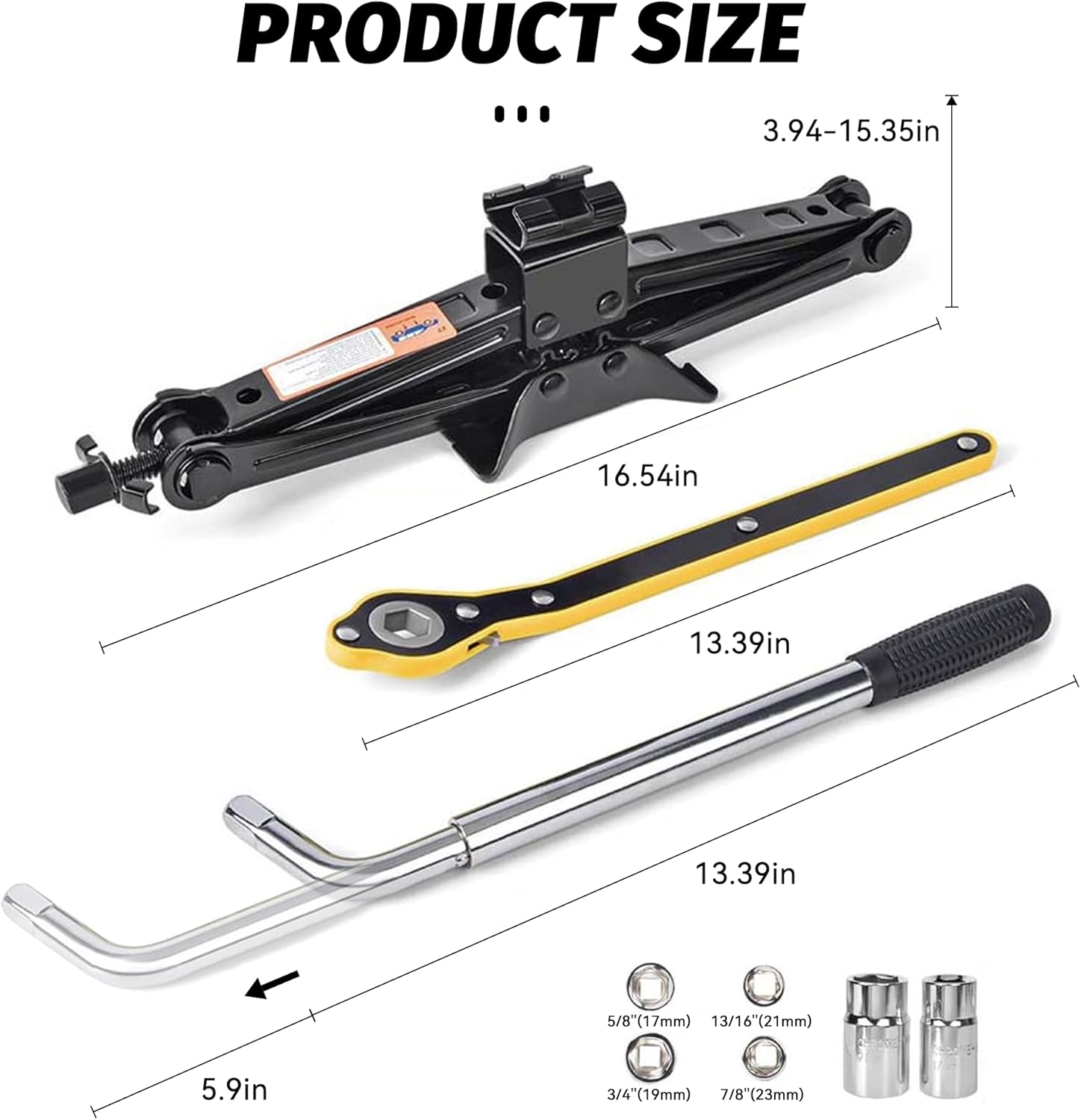 Car Jack,Car Jack and Stand Kit,Portable 2 Ton Scissor Jacks,Cars Accessories Auto Emergency Kits with Lug Wrench,Portable Tire Changing Kits for Cars, Truck, SUV