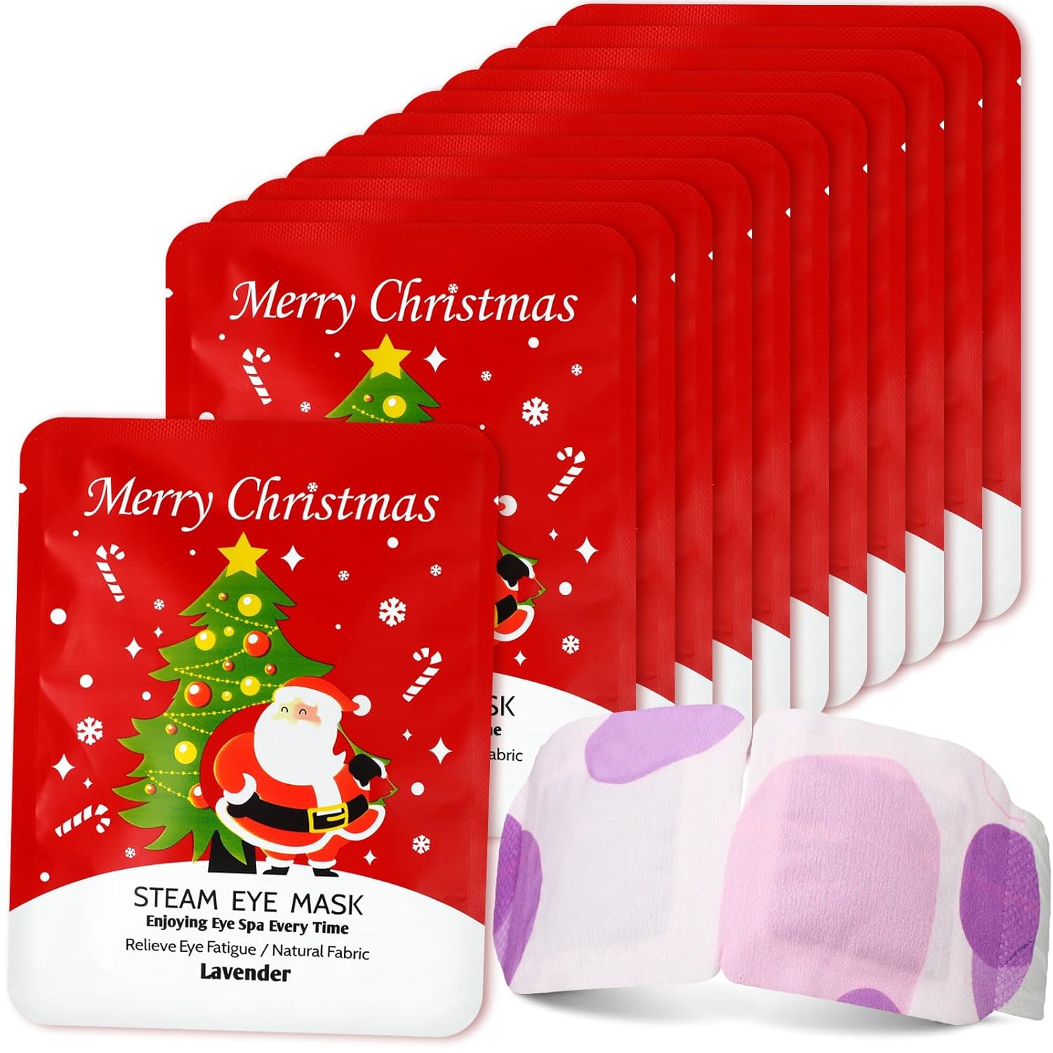 Bonuci 36 Pcs Christmas Steam Eye Masks Bulk for Dry Eyes Christmas Gifts for Employees Stocking Stuffers for