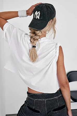 Oversize Workout Crop Tshirt Oversized Casual Loose Fit Gym Tops