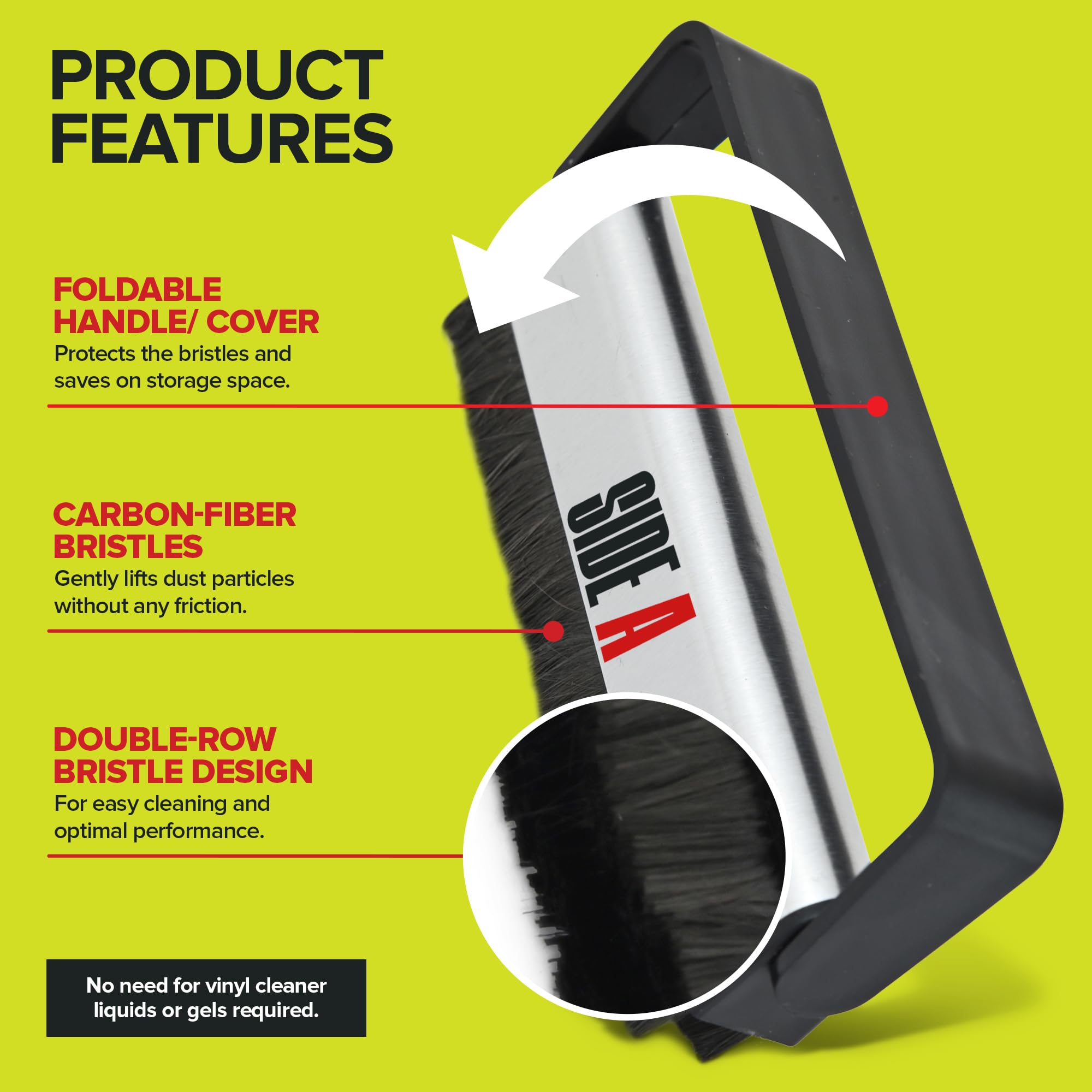 Amazon.com: Side A Vinyl Record Brush with Soft Carbon Fibre