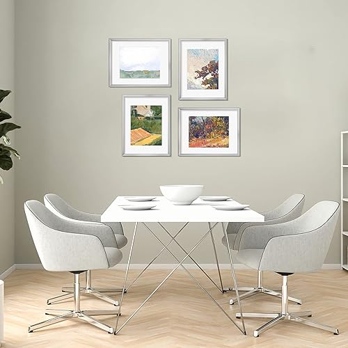 Vista 12 de KINLINK Juego de 2 portarretratos de 6 x 8 pulgadas, marco de fotos de madera mate de 4 x 6 pulgadas con plexiglás para 4 x 6 con paspartú o 6 x 8