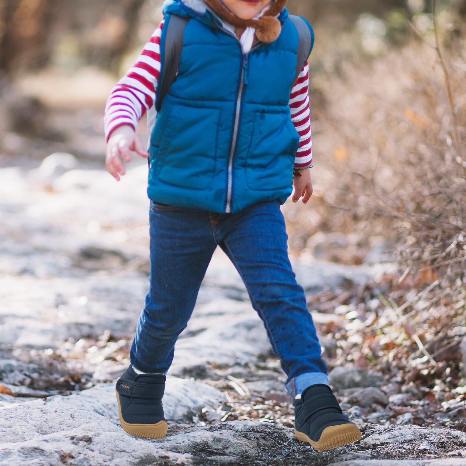 1-5 Année Hiver Bottines Bebe Garçon Fille Chaud Chaussures Pour Enfant Tout-petit Fourrée Doublure Antidérapant