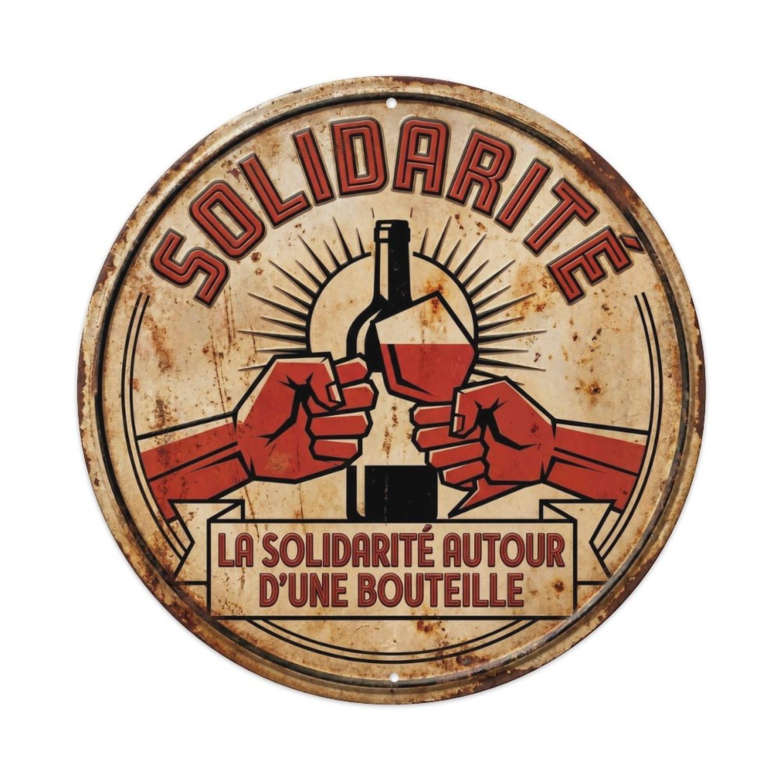 Solidarity Humorous Gathering Solidarity Metal Tin Sign