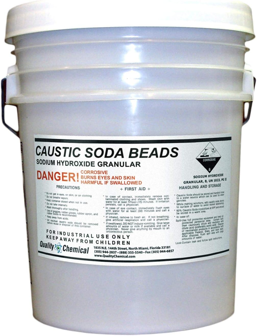 Red Hot Devil Lye - 10 Lb Food Grade Sodium Hydroxide Caustic Soda Beads For Soap Making & Cleaning