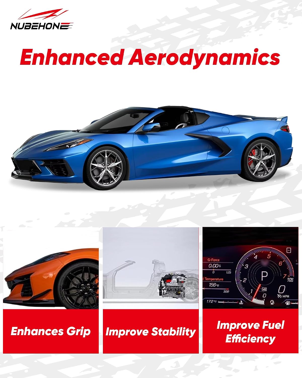 Real Carbon Fiber Spoiler Fit for C8 Corvette Stingray Z51 Front Bumper Lip Splitter 2020-2025 Front Lip Spoiler