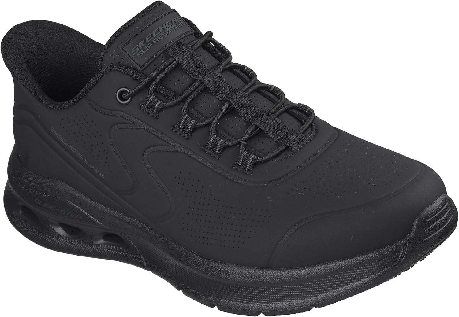 Skechers Mens Microfiber Glide Step Athletic Slip-on Sneakers with Hands Free Slip-ins