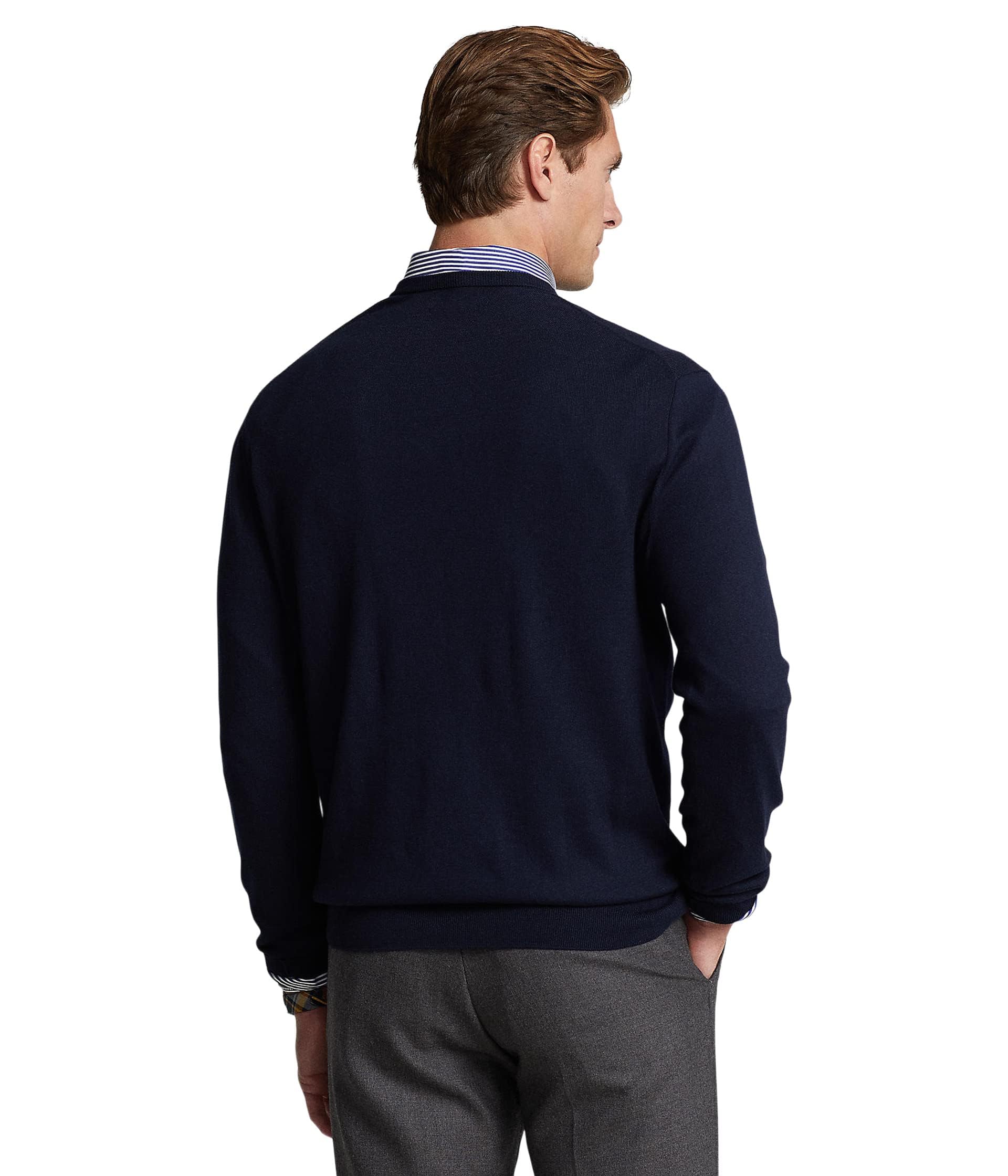 Polo Ralph Lauren Herren-Pullover aus Baumwolle mit V-Ausschnitt