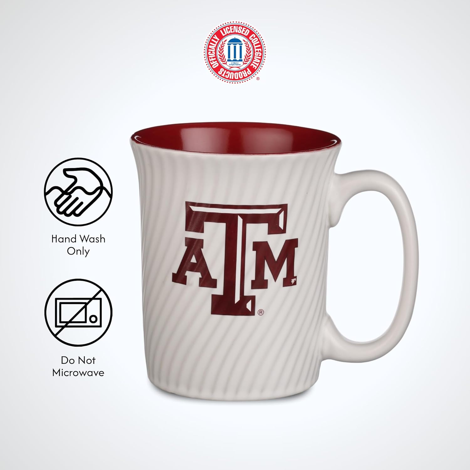 Officially Licensed NCAA Large Ceramic Coffee Mug - 15 oz Ceramic Coffee Mug - Premium Swirl Design, Team Logo Mug for Sports Fans - Game Day & Office Essential