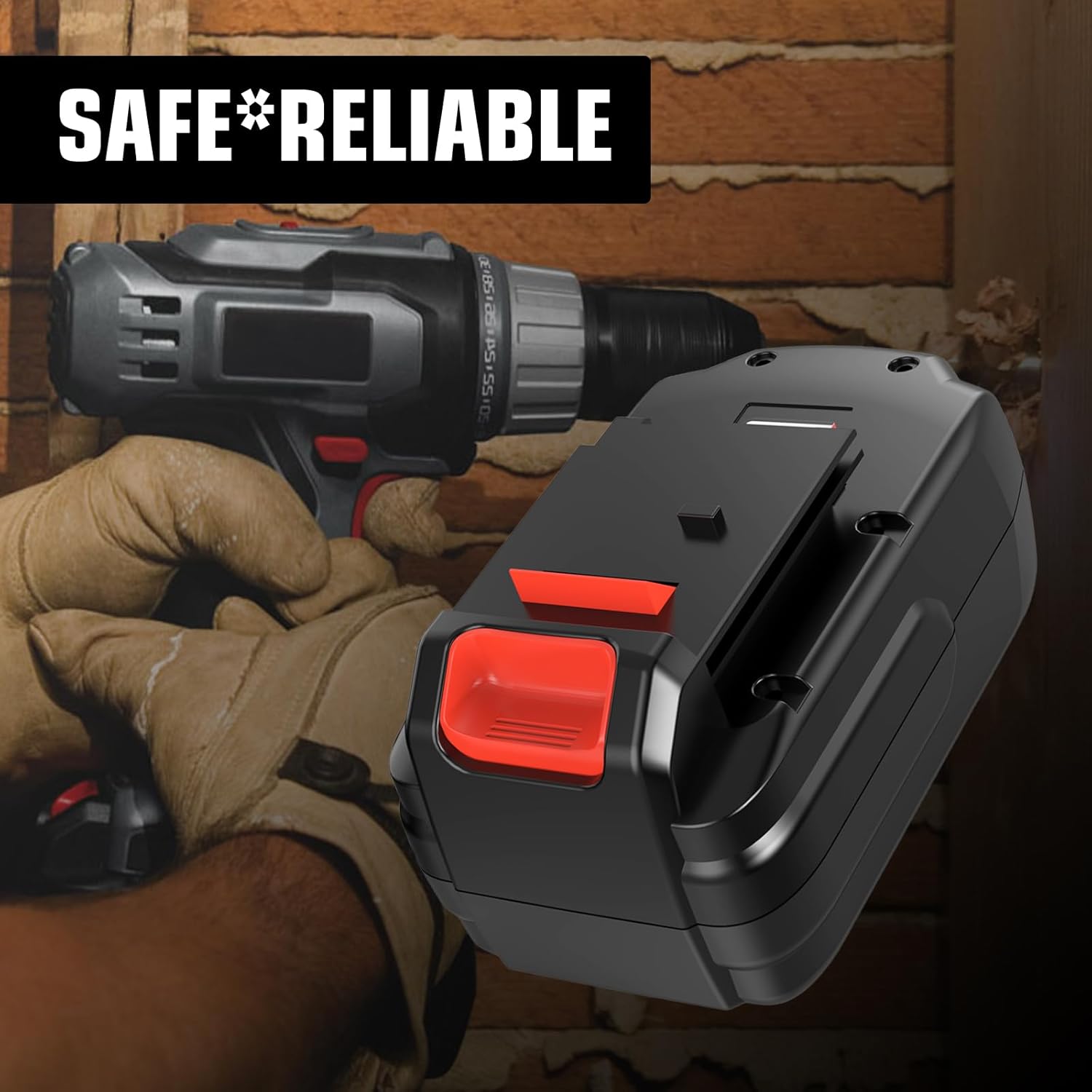 2 Pack 4500mAh High Capacity Ni-Mh 18 Volt PC18B Replacement Battery and PCXMVC PCMVC Charger Compatible with Porter Cable 18V Battery PC18B PC18BL PC18BLEX PCC489N PC188 Cordless Power Tools(Red)