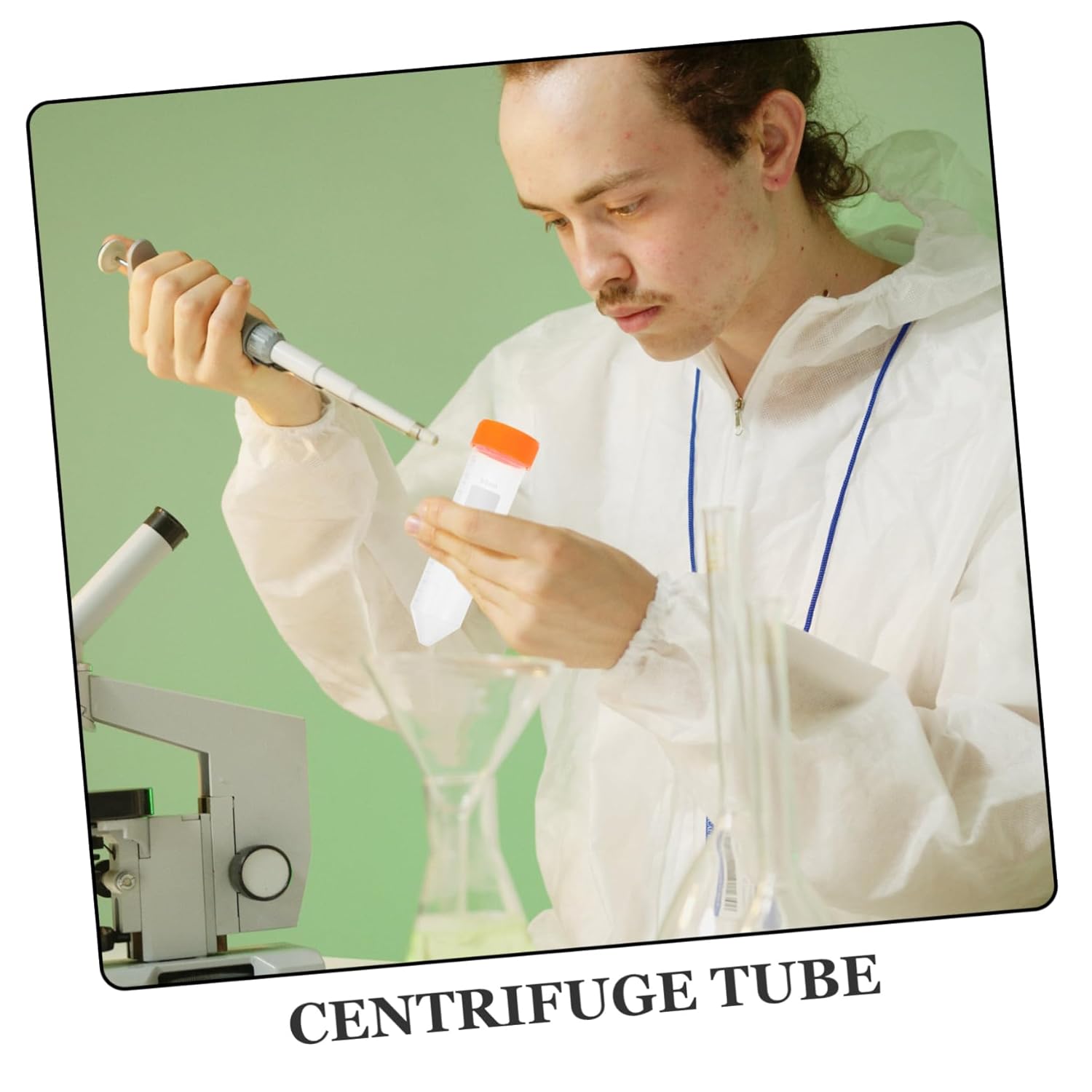 Gatuida 125pcs Tubes Screw Caps Test Tube Container for Laboratory Leakproof Containers Lids