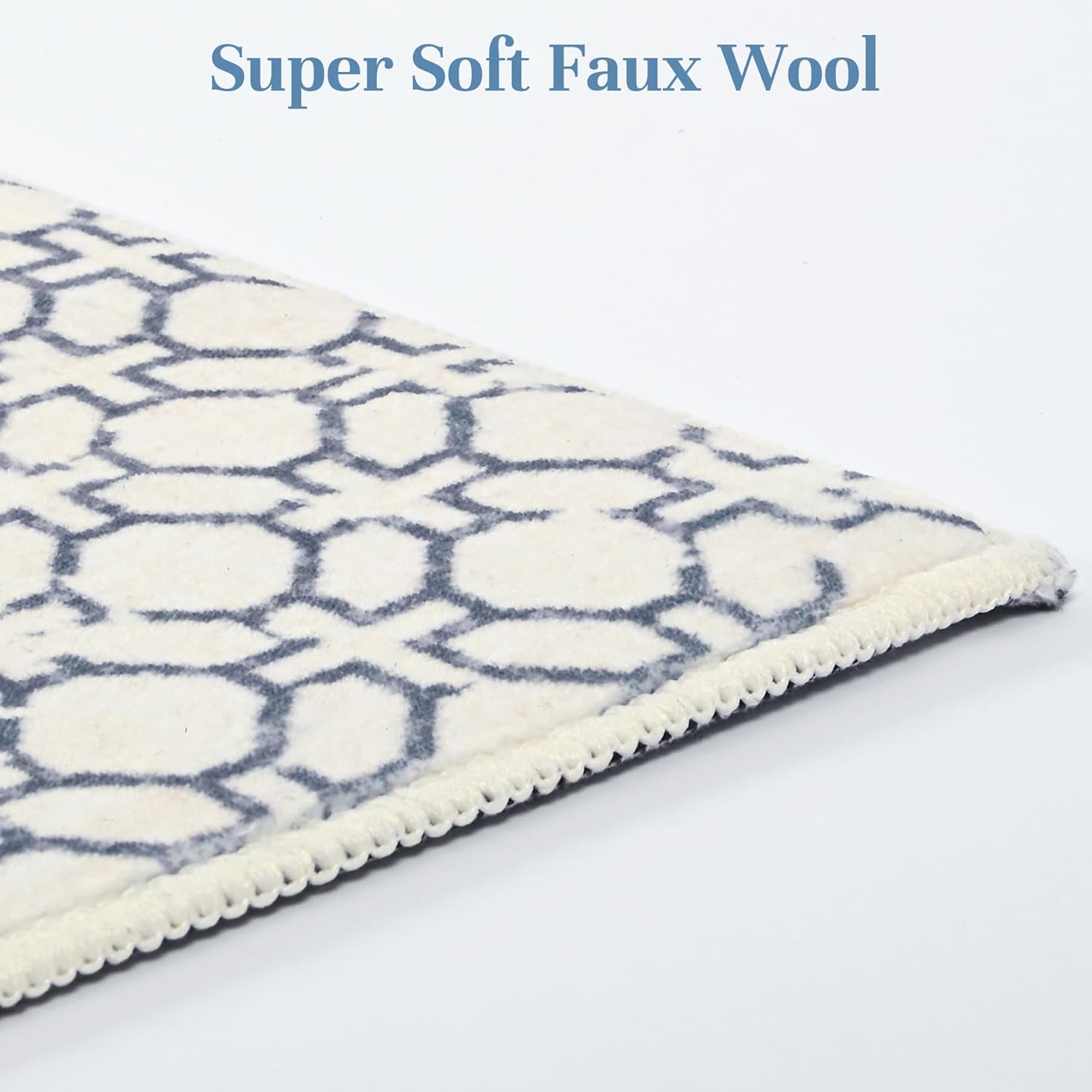 jxgzyy Soft Area Rug for Bedroom, 0.31'' Thick Blue and White Porcelain Style Rug, Foyer Rugs for Entryway 5×7, Oriental Lounge Rug with Cotton Backing, Low Pile Faux Wool Carpet for Study