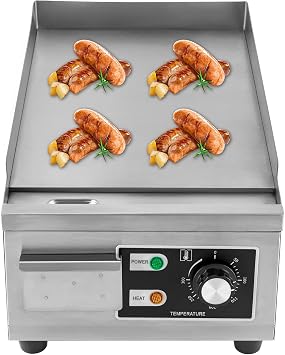 Electric Grill Griddle Nonstick Home Flat Restaurant Grill Cooktop BBQ Teppanyaki Hot Plate Commercial 1.3KW 1.3KW