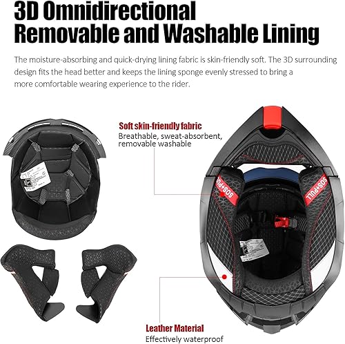 Miniatura 5 de Casco modular de motocicleta Bluetooth aprobado por DOT, cara completa abatible con doble visera, ventilación de visera solar integrada para