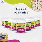 Fevicryl Acrylic Colors, Sunflower Kit, 10 Shades Paint Colours