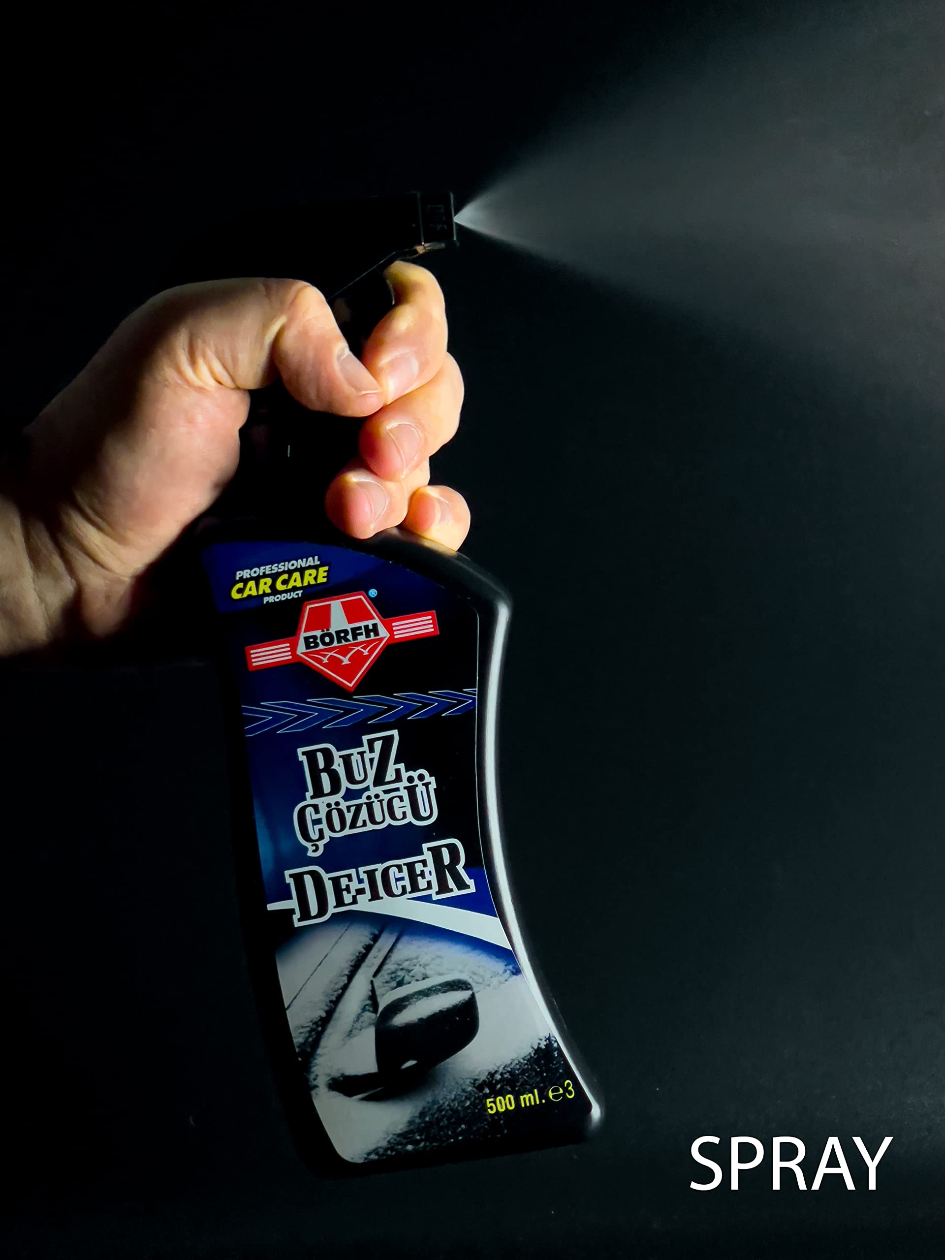Descongelador de espray para parabrisas. Derrite instantáneamente hielo y heladas invernales en parabrisas de coche, ventanas, espejos, espray para descongelar rápidamente los cristales de