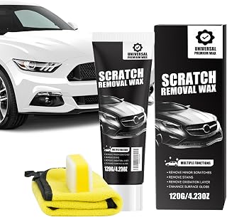 2 Stück Auto Kratzer Entferner Set mit Schwamm und Mikrofasertuch