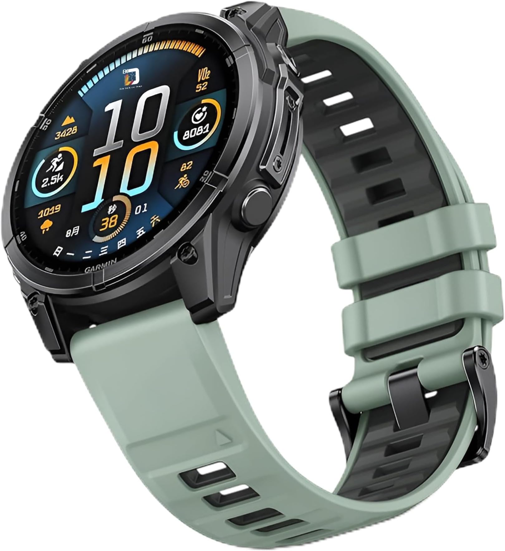 Dado Double Color Silicone Band 26 mm width Compatible with Garmin Fenix 8 | Fenix 7X | Fenix 6X | Fenix 5X | Fenix 5P | 5 Plus | Fenix 6X Pro | Tactix 7 Pro | Enduro 2 | Mk2i/3i