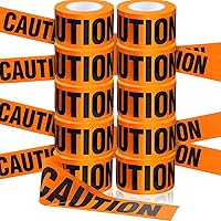 Vista 8 de Yeaqee 10 rollos de cinta de construcción de 3 pulgadas x 1000 pies, impermeable, advertencia de seguridad, rollo de cinta de precaución