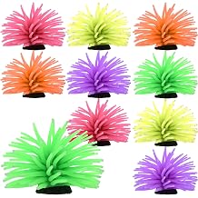 10 Pcs Artificial Sea Anemone Ornament, Simulated Sea Urchins Ornaments for Fish Tank Decor Aquarium Decoration, Assorted 5 Colors