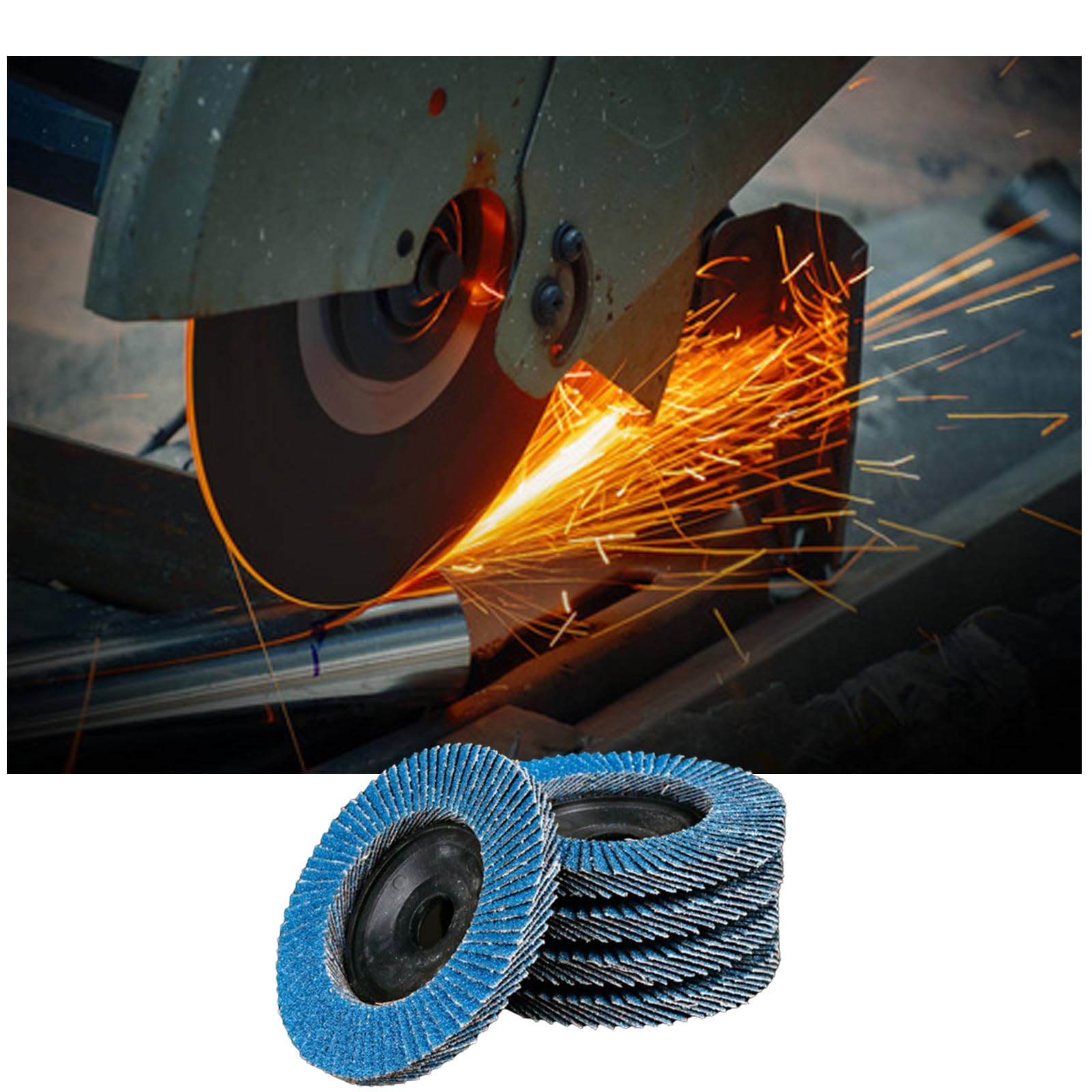 12 sztuk krążków wachlarzowych, ściernych, ściernych, 75 mm, ziarnistość 120, tarcza lamelowa, do metalu, stali, drewna, tarcza szlifierska, mop szlifierski, płyta do szlifowania, kolor niebieski