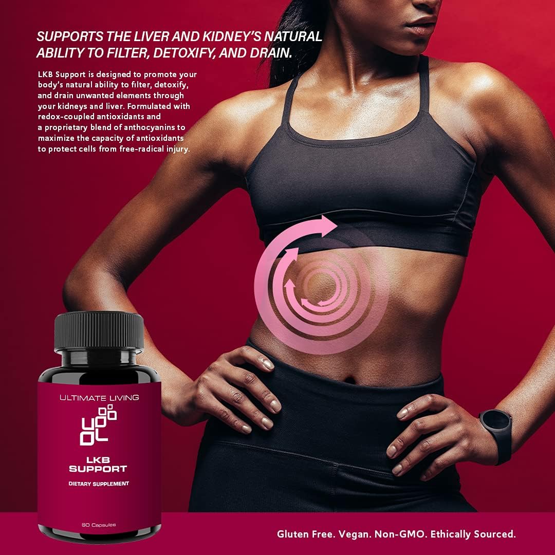 Total Liver Kidney Bladder Support, Cleanse and Detox - Protects Cells - Redox Coupled Antioxidant - 60 Capsules.