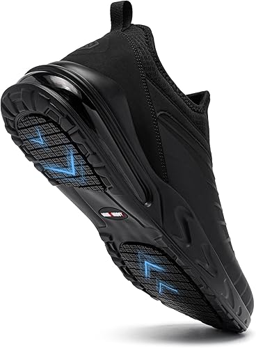 Miniatura 5 de LARNMERN Zapatos sin cordones antideslizantes impermeables para caminar, zapotos trabajo, antideslizantes, zapatos de trabajo, amortiguación de