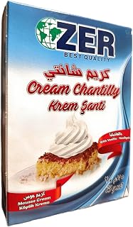 ZER's Cream Chantilly Vanilla Whipped Mix, Professional Dessert Topping. (2x75g per Box)