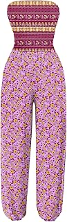 AUXDIO Women's Casual Summer Strapless Jumpsuits Off Shoulder Sleeveless Backless 2025 Romper with Pocket
