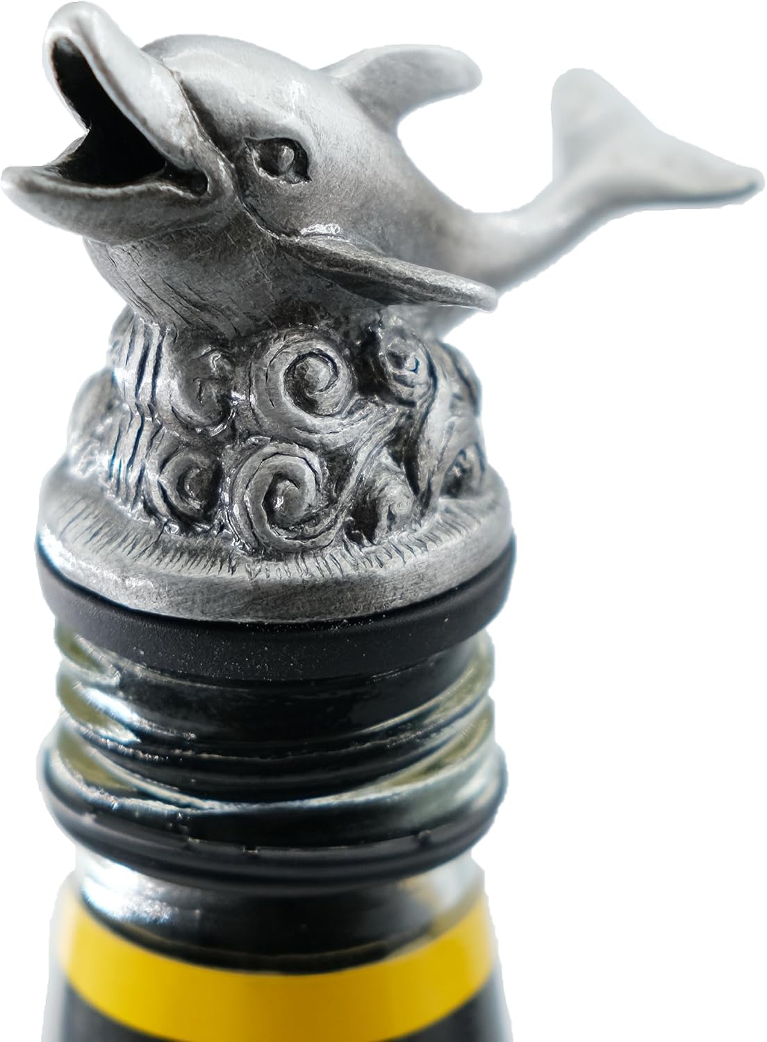 Animal Wine Aerator & Liquor Pourer for Bar,Home and Party Wine Pourer Aerator Festival Gift (Dolphin Silver Gray)