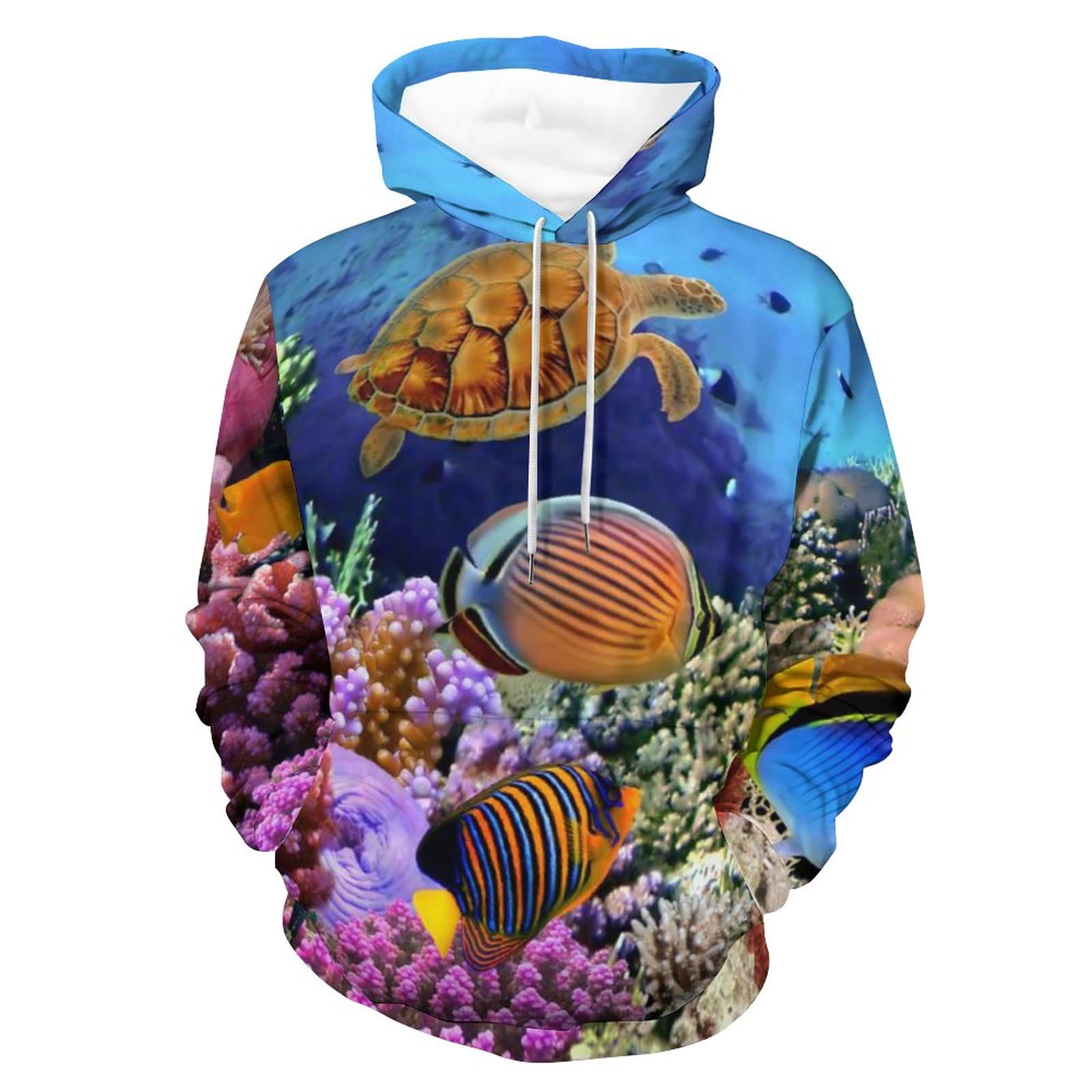 Sweatshirt pull UMENG corail confectionné avec des finitions de qualité - 8