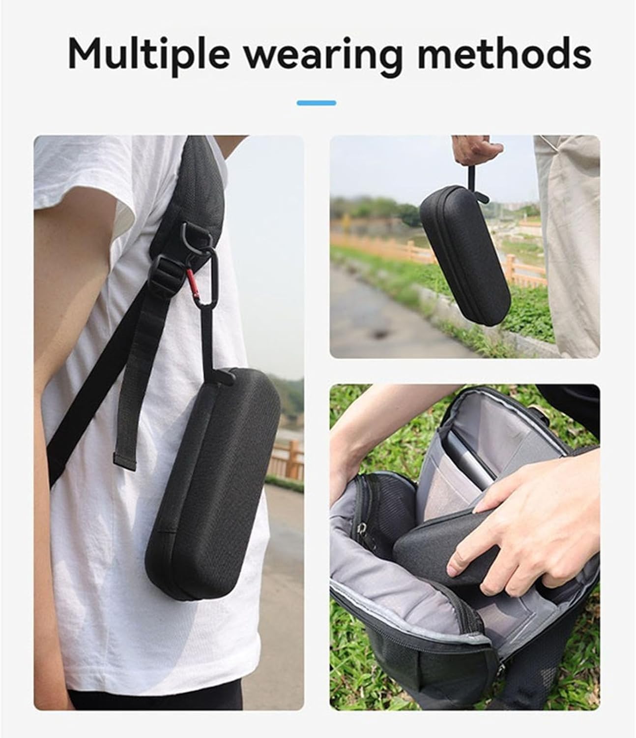 LICHIFIT Portable Storage Case for DJI Osmo Pocket 3 Camera with 1/4" thread handle Hard Box Protective Shell Cover Bag Handbag Skin Organizer Accessories - Image 4