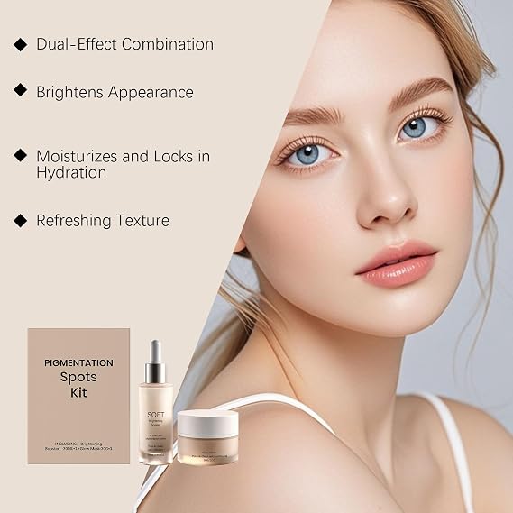 Evendra Dark Spot Cream, Evendra Dark Spot Remover, 𝐄vendra Night Cream for AgeSpots, Hydrating FaceCream Set, Brightening Booster and Glow Mask for Face (1SET)