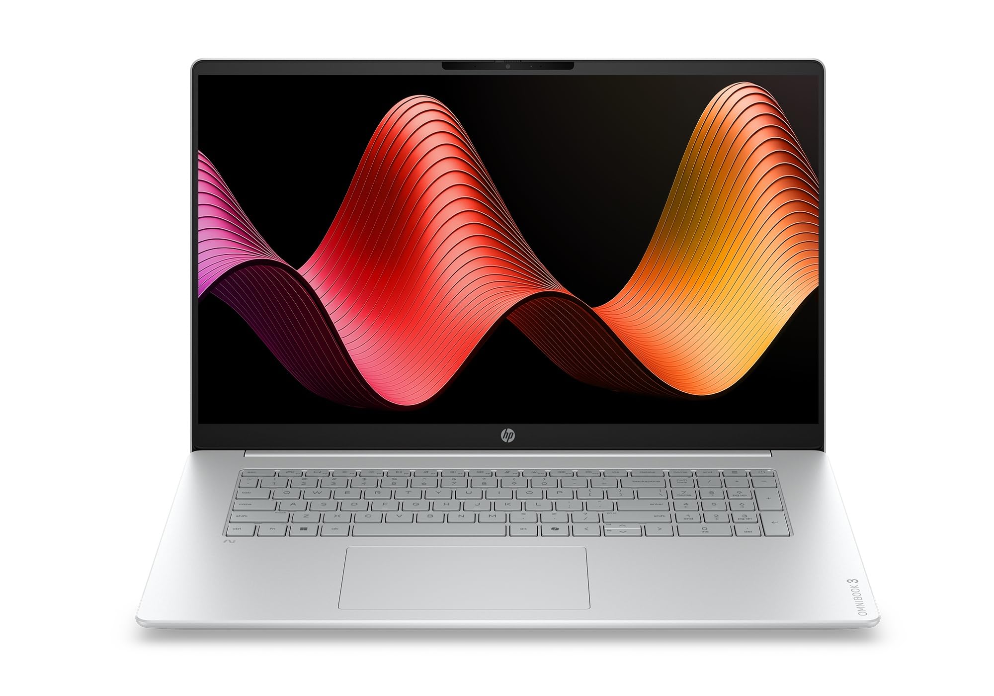 HP OmniBook 3 17-df0001sf Ordinateur Portable 17,3" FHD IPS, PC Portable (Intel Ultra 5 322, RAM 16 Go, SSD 512 Go, Intel Graphics, Windows 11), Laptop Argent, Clavier AZERTY