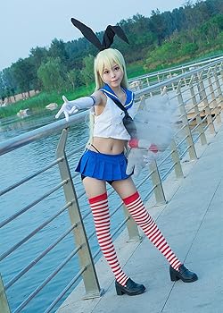 Amazon.co.jp: 艦/これ コスプレ ウィッグ付き しま/かぜ 島/風