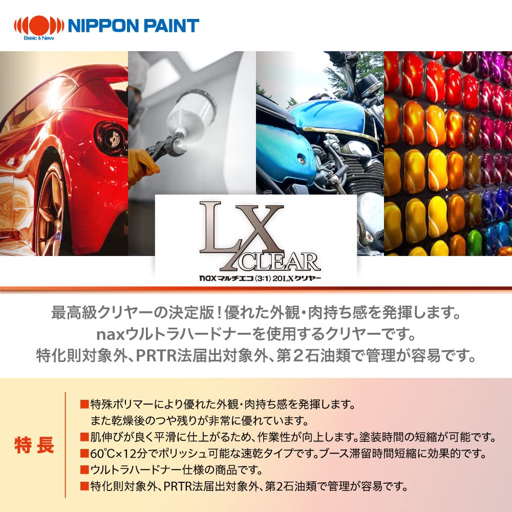 Amazon.co.jp: naxマルチエコ(3:1)20LXクリヤー 16L/日本ペイント