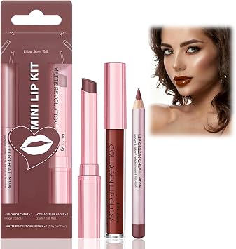 3PCS Matte Liquid Lipstick & Lip Liner Set, Long Lasting Lip Stain & Tinted Lip Balm, Hydrating Lip Gloss Set for Dry Lips,Tinted Lip Balm & Lip Liner Kit, Waterproof Lip Tint Makeup Kit SET 3