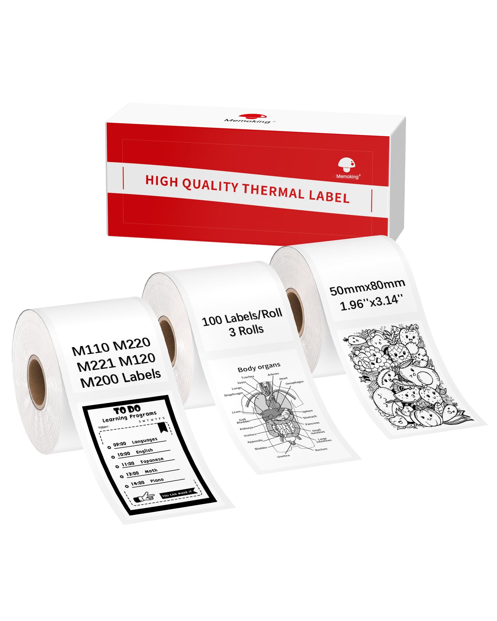 Phomemo M110/M220/M221/M200/M120/M100/M108/M150/M250/M260 ronde zelfklevende etiketten 30 x 30 mm, labelpapier voor Phomemo labelprinters, 200 etiketten per rol Phomemo M110/M220/M221/M200/M120/M100/M108/M150/M250/M260 ronde zelfklevende etiketten 30 x 30 mm, labelpapier voor Phomemo labelprinters, 200 etiketten per rol