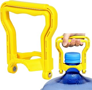 5 Gallon Water Bottle Handle, Heavy-Duty Water Jug Holder for Easy Carrying, Dual-Mode Design (Single/Dual-Person Lift), Ergonomic Grip – Fits Standard 5-Gallon Jugs(Yellow)