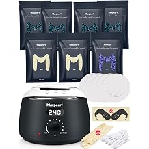Maxpearl Digital Waxing Kit with 7 Packs of Hard Wax Beads for Brazilian, Bikini Waxing, Face, Eyebrows, Underarms, Arms, Chest, Back, Legs