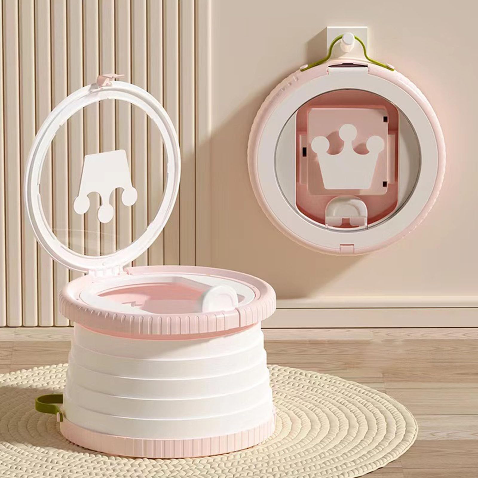 Freundliche tragbare Kindertoilette, leicht zu reinigen, perfekt für Camping und Reisen, Krisenauto Töpfchen