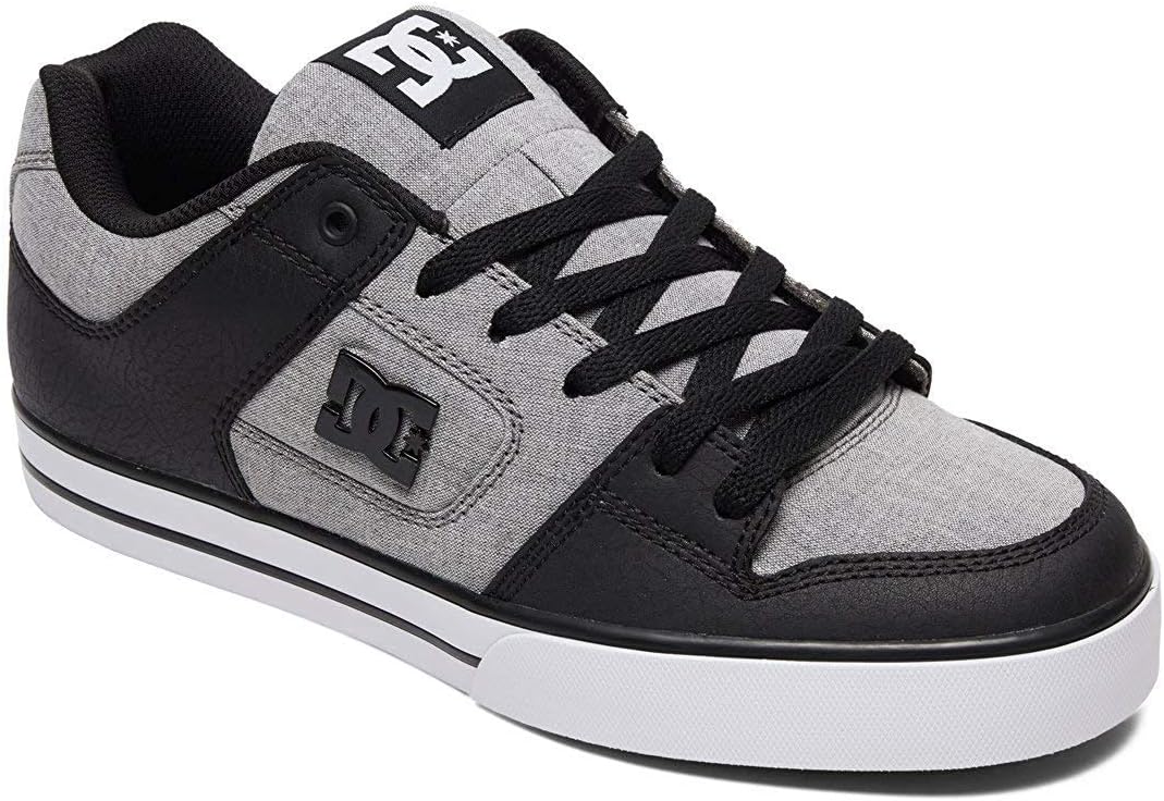 DC Men's Pure SE Skate Shoe, Grey/Grey/Grey, 8.5 Medium US
