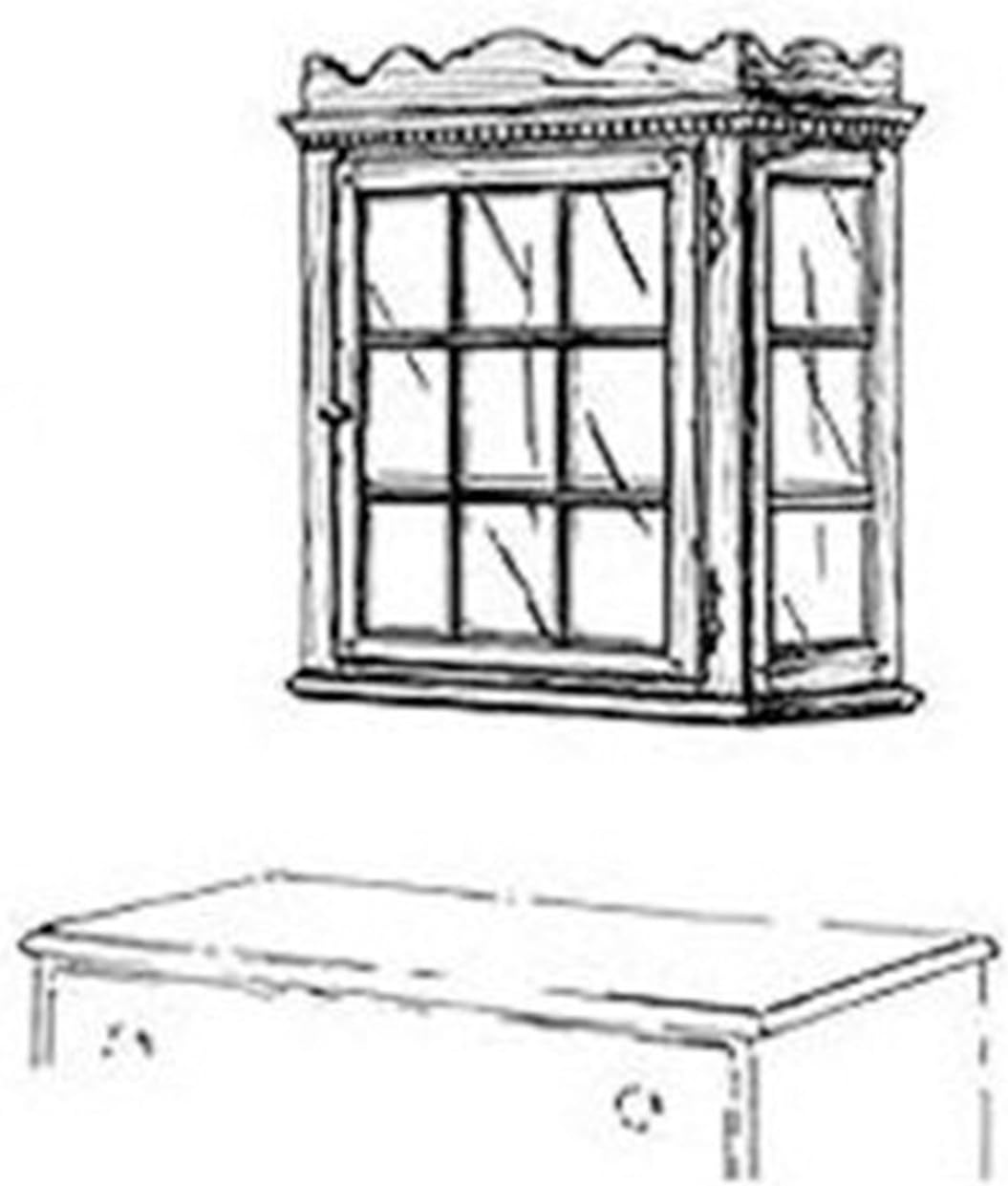 Woodcraft Project Paper Plan To Build Hanging Curio Cabinet - Material Not Included