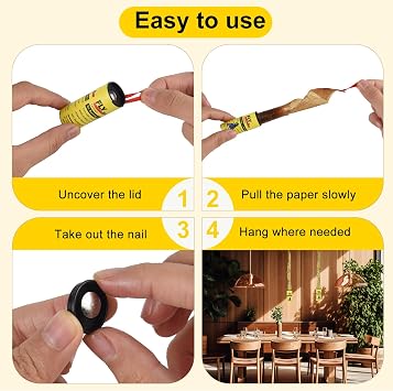 50 Pack Fly Catcher, TRllTECH 30PCS Fly Strips and 20PCS Fungus Gnat Killer for Home Use Indoor and Outdoor