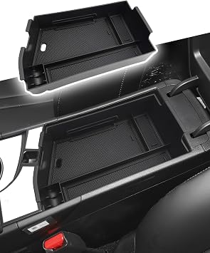 CDEFG for 2024 2025 2026 Hyundai Sonata Center Console Organizer Tray for Sonata 2024 2025 Accessories Armrest Storage Box Insert Tray for Sonata Arm Rest Middle Organizer Black